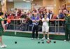 Australia’s Rob Briglia and Genevieve Delves found life hard against the favourites Alison Merrien and Stewart Anderson