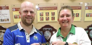 WORLD BOWLS INDOOR MIXED PAIRS CHAMPIONS, 2022 – STEWART ANDERSON & ALISON MERRIEN