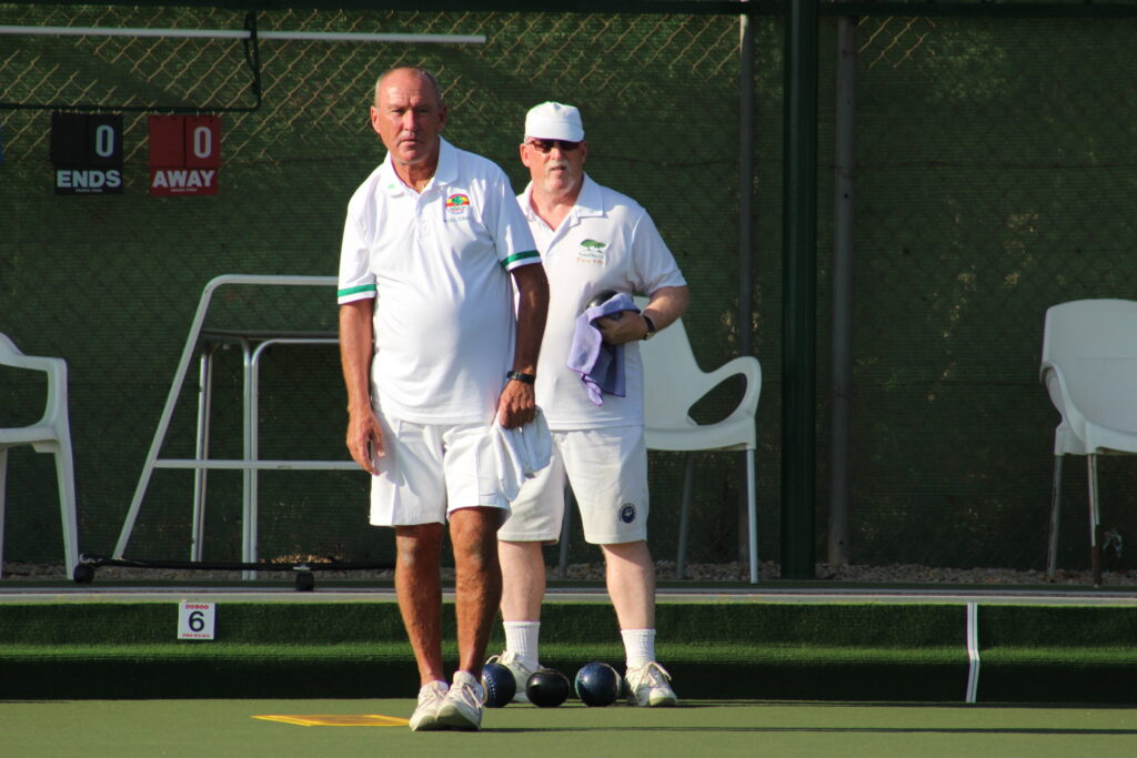 The serious face of Noel Davis, with Freddie Willey