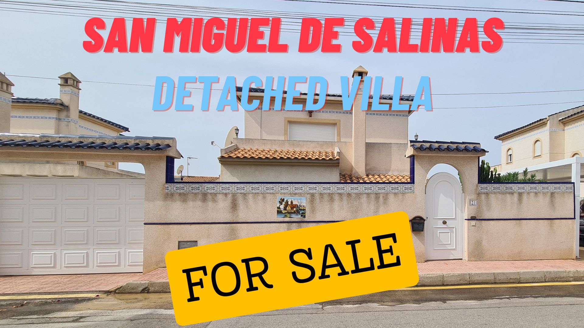 Detached villa for sale in Spain, Alicante province, San Miguel de Salinas, Costa Blanca.