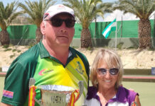 National singles winners Pete Bonsor and Izzie McKay
