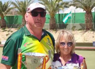 National singles winners Pete Bonsor and Izzie McKay