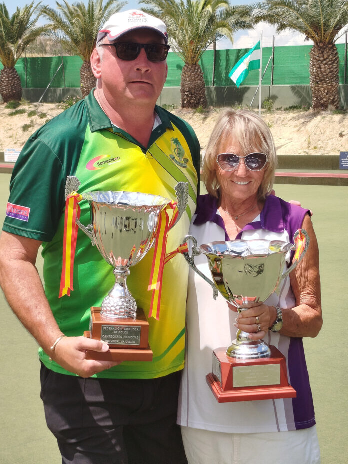 National singles winners Pete Bonsor and Izzie McKay